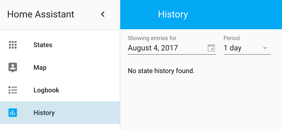 No history at all and error message 'Cannot read property